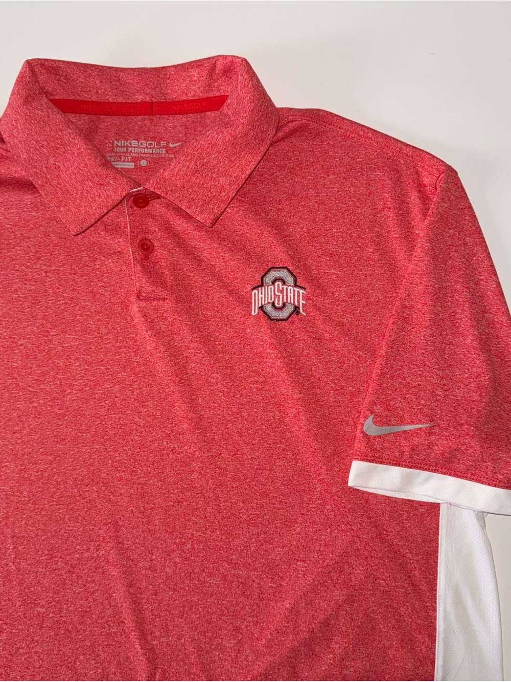 Nike Dri-FIT Men's L Ohio State Buckeyes Golf Polo Embroidered Performance